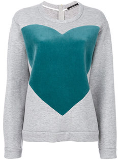 contrast heart sweatshirt Odeeh