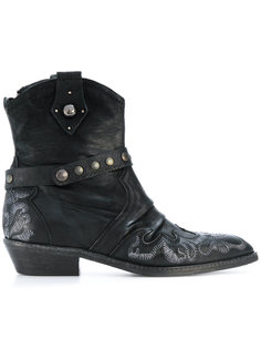 embroidered cowboy boots Fausto Zenga