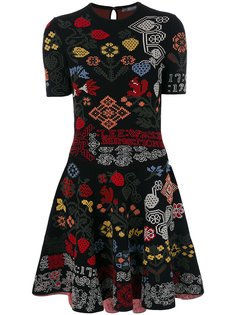 embroidered pattern dress Alexander McQueen
