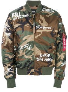 camouflage CND bomber jacket  Alpha Industries