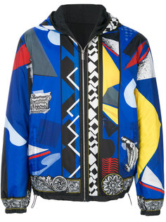 graphic print jacket Versace