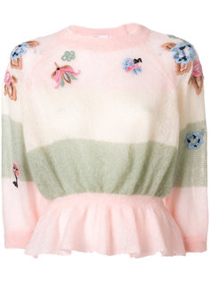 floral knit peplum jumper Red Valentino