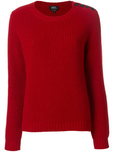 side buttoned knit jumper A.P.C.