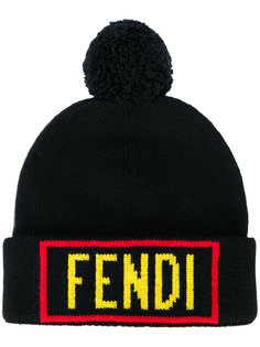 reversible knit hat Fendi