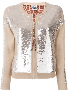 sequinned zipped cardigan Twin-Set