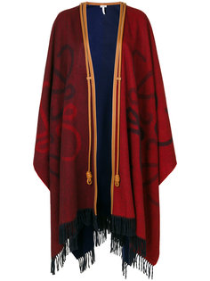 frayed trim poncho  Loewe