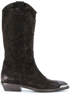 embroidered cowboy boots Fausto Zenga