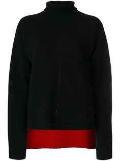 roll neck double face knit pullover  Joseph