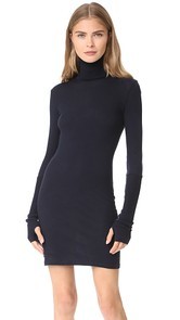 Enza Costa Cuffed Turtleneck Dress