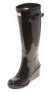 Hunter Boots Original Refined Mid Wedge Tall Boots