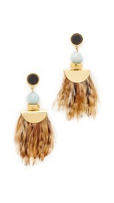 Lizzie Fortunato African Feather Earrings