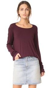 Zero + Maria Cornejo Long Sleeve Side Drape Top