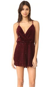 KENDALL + KYLIE Velvet Sequin Romper