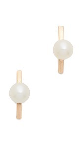 Zoe Chicco Small Curved Bar Staple Stud Earrings