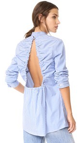 Dion Lee Gathered Button Down Shirt