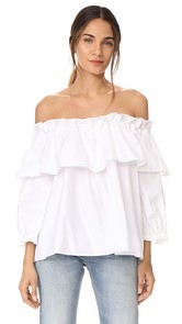 Jonathan Simkhai Ramponi Off Shoulder Top