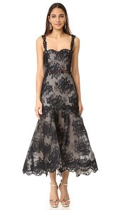 Monique Lhuillier Sleeveless Trumpet Dress