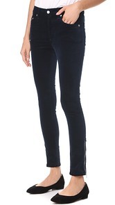 Rag &amp; Bone/JEAN Velvet Ame Zipper Capri Jeans