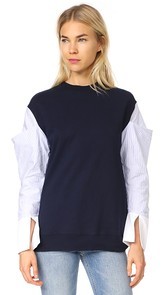 Clu Contrast Sleeve Sweatshirt