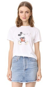 David Lerner Whistling Mickey Crew Neck Tee