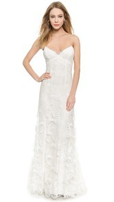 Monique Lhuillier Sienna Chantilly Lace Gown