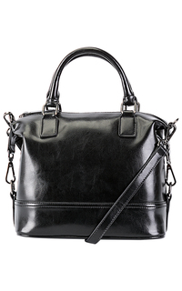 Черная кожаная сумка La Reine Blanche