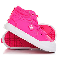 Кеды кроссовки высокие детские DC Evan Hi Pink
