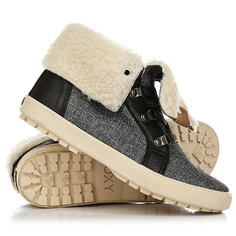 Кеды кроссовки утепленные женские Roxy Albany Boot Charcoal