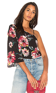 One shoulder flounce sleeve blouse - 1. STATE