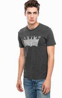 Серая хлопковая футболка с принтом Levis®