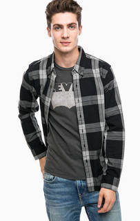 Хлопковая приталенная рубашка в клетку Levis®