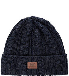 Синяя вязаная шапка Lee