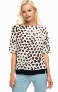 Разноцветная блуза с короткими рукавами United Colors of Benetton