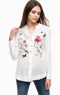 Приталенная хлопковая рубашка Desigual