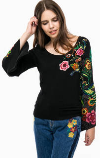 Трикотажный джемпер с расклешенными рукавами Desigual