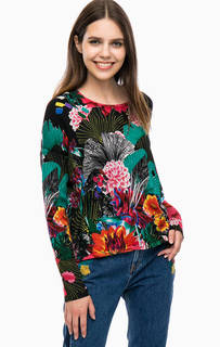 Трикотажный джемпер с цветочным принтом Desigual