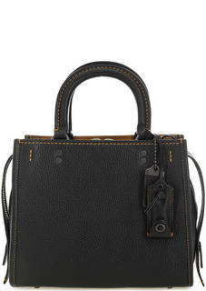 Сумка из мягкой кожи с контрастной строчкой Coach