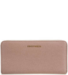 Бежевый кошелек из сафьяновой кожи Coccinelle