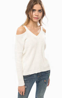 Хлопковый джемпер с открытыми плечами Tom Tailor Denim