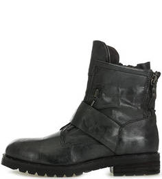 Черные кожаные ботинки на молнии Mjus