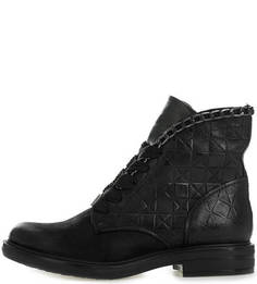 Черные кожаные ботинки на шнуровке Mjus