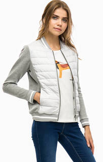 Серая куртка с трикотажными рукавами Barbour
