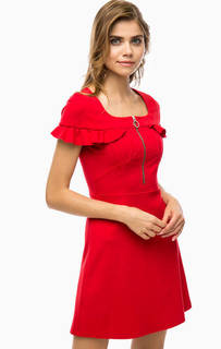 Трикотажное платье красного цвета Pinko