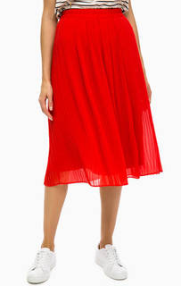 Плиссированная юбка красного цвета Vero Moda