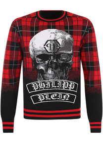 Шерстяной джемпер с принтом Philipp Plein