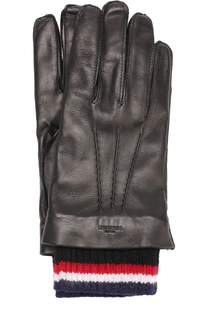 Кожаные перчатки с кашемировой подкладкой Thom Browne
