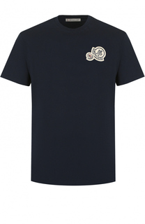 Хлопковая футболка с круглым вырезом Moncler