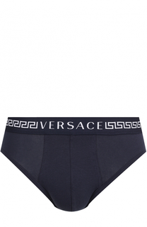 Хлопковые брифы с широкой резинкой Versace