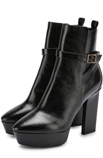 Кожаные ботильоны Vika на устойчивом каблуке Saint Laurent