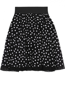 Шелковая мини-юбка в горох Dolce &amp; Gabbana